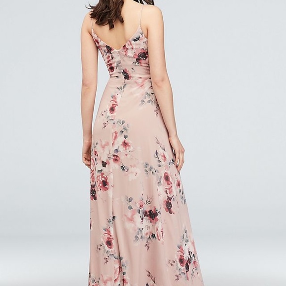 Chiffon Floral Print Dress with Spaghetti Straps - Size 4 - Picture 2 of 10